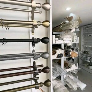 smooth heavy-gauge 3M double curtain rods